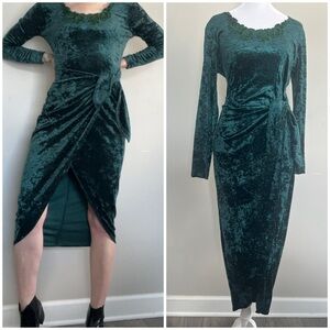 vintage 90’s EMERALD GREEN SEXY dress - small